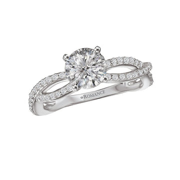 Orbelle 14K White Gold Infinity Diamond Engagement Ring Semi-Mount