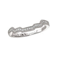 Orbelle Curved Diamond Wedding Band in 18K White Gold