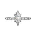 Orbelle White Gold Marquise Cut Lab Grown Diamond Semi-Mount Engagement Ring