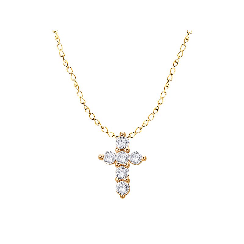 Luxora 14kt Yellow Gold Diamond Cross Necklace