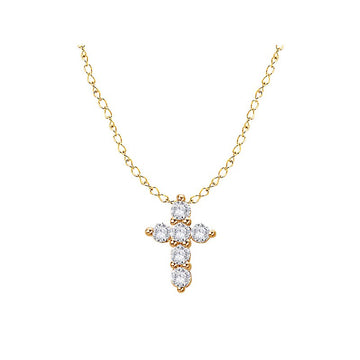 Luxora 14kt Yellow Gold Diamond Cross Necklace