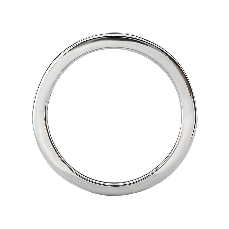 Curved Matching Diamond Wedding Band in 14K White Gold - Orbelle Collection
