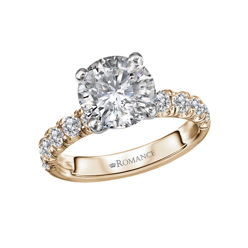 Bandora 14K Yellow Gold Semi-Mount Lab Grown Diamond Engagement Ring