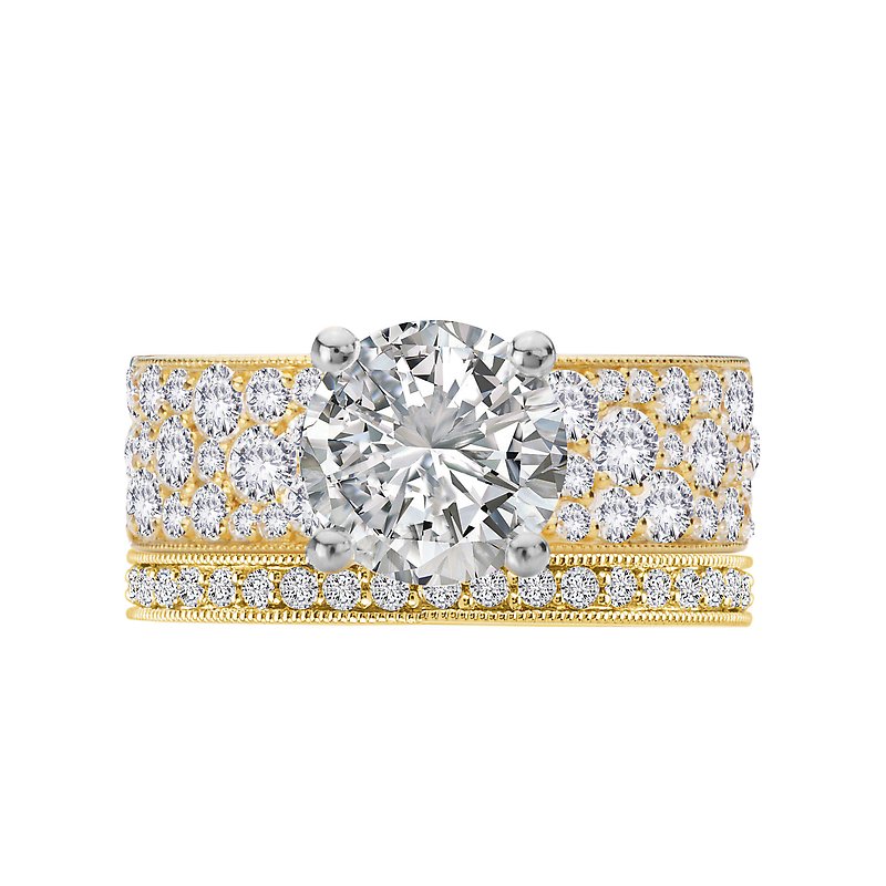 Orbelle Bandora 14K Yellow Gold Lab Grown Diamond Engagement Ring