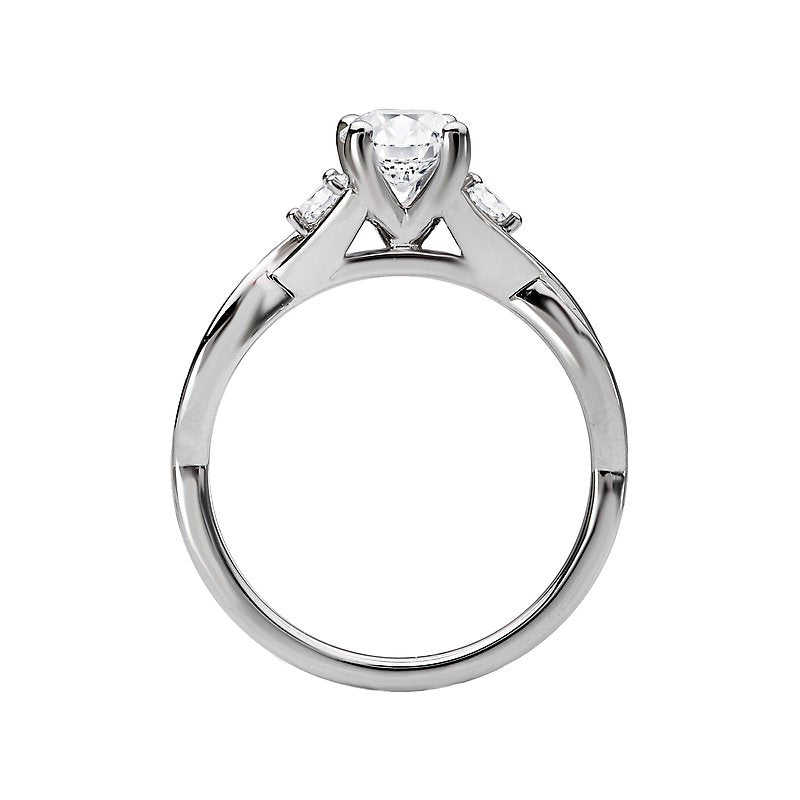 Orbelle 3-Stone Diamond Engagement Ring in 14K White Gold