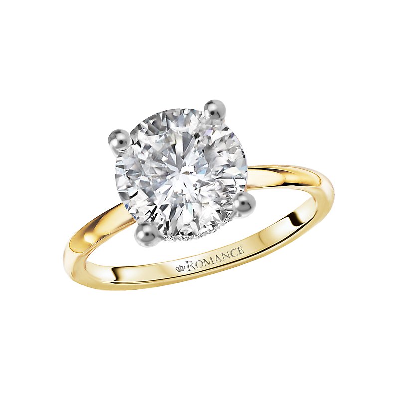 Orbelle Two-Tone Hidden Halo Diamond Engagement Ring
