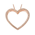 Luxora 14kt Rose Gold Diamond Heart Shaped Pendant