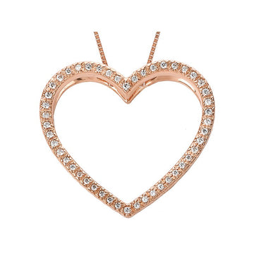 Luxora 14kt Rose Gold Diamond Heart Shaped Pendant