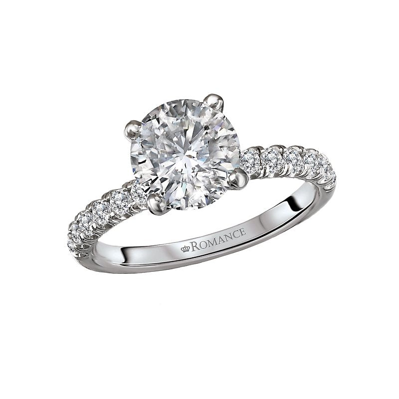 Orbelle Platinum Diamond Engagement Ring Semi-Mount Bandora Style