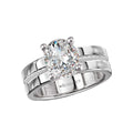 Bandora 14K White Gold Princess Cut Diamond Semi-Mount Engagement Ring