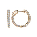 Luxora 14K Yellow Gold Diamond Hoop Earrings - Classic Style (D 2.00 carat total weight)