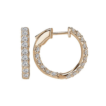 Luxora 14K Yellow Gold Diamond Hoop Earrings - Classic Style (D 2.00 carat total weight)