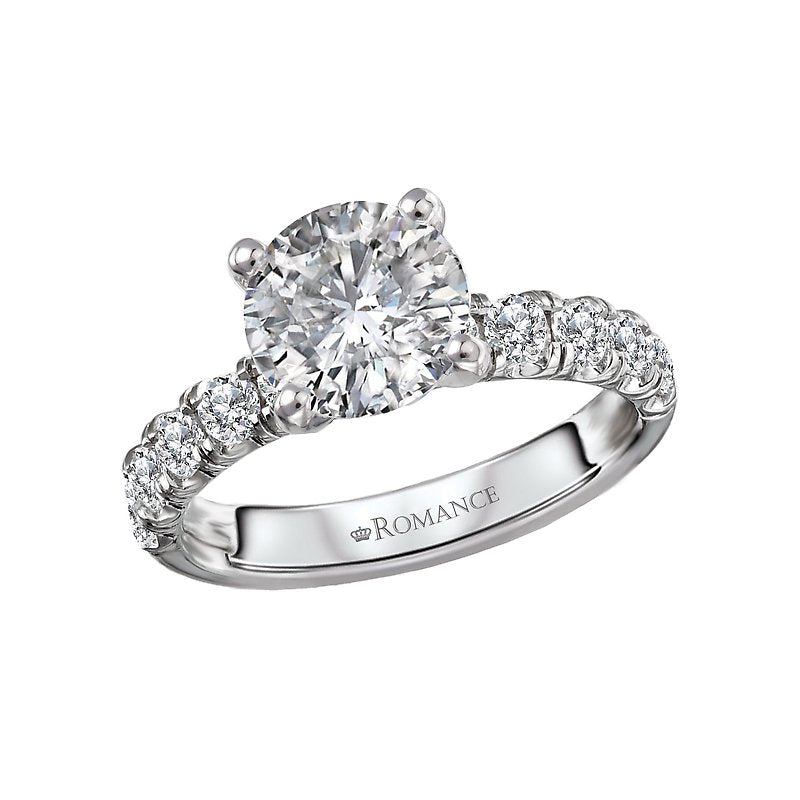 Bandora 14K White Gold Semi-Mount Engagement Ring with Lab Grown Diamonds