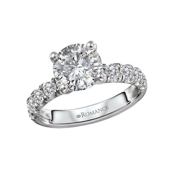 Bandora 14K White Gold Semi-Mount Engagement Ring with Lab Grown Diamonds