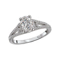 Glemera Bandora 14K White Gold Oval Diamond Split Shank Semi-Mount Ring