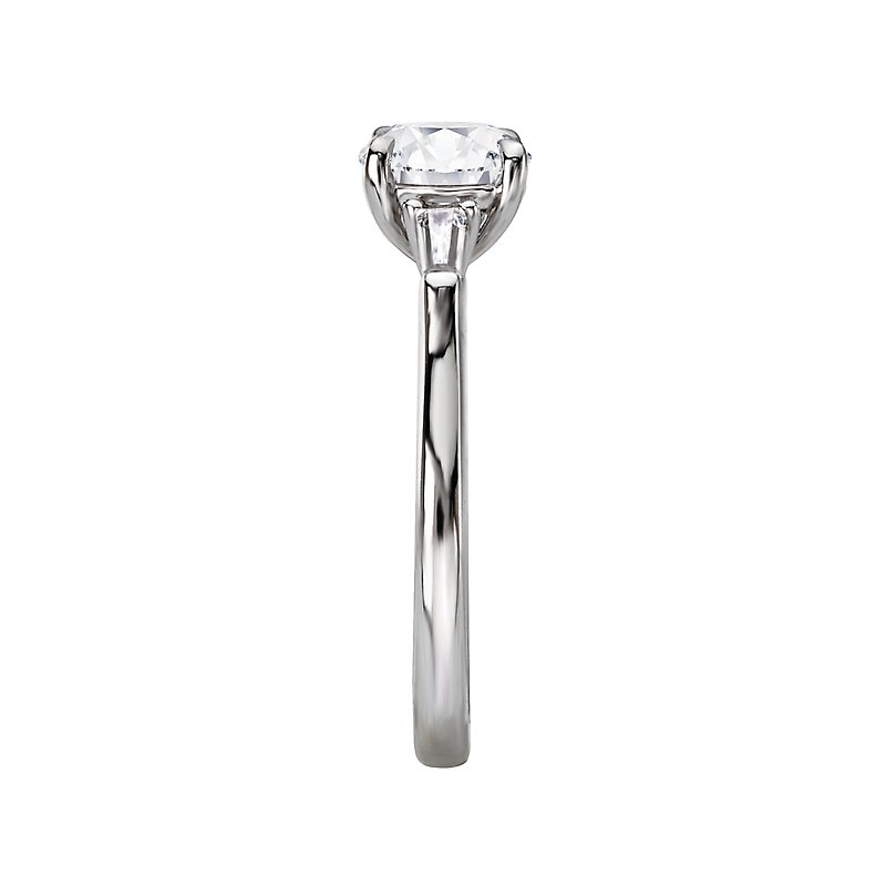 Orbelle 3-Stone Lab Grown Diamond Semi-Mount Engagement Ring in 14K White Gold