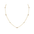 Luxora Italian 14kt Gold Bead Necklace - Adjustable Lariat Style