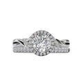 Orbelle Halo Lab Grown Diamond Semi-Mount Engagement Ring in 14K White Gold