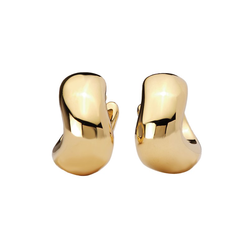 Luxora 14kt Yellow Gold Curved Huggie Earrings