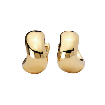 Luxora 14kt Yellow Gold Curved Huggie Earrings