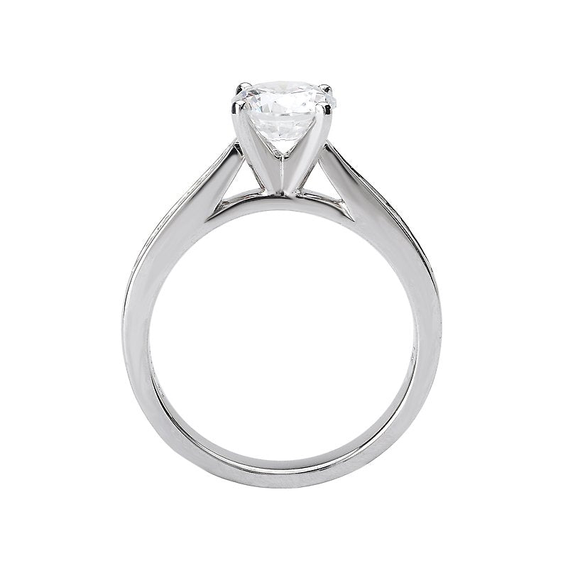 Glemera Petite 14K White Gold Diamond Semi-Mount Engagement Ring