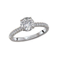 Orbelle Diamond Semi-Mount Engagement Ring - 14K White Gold Halo Style