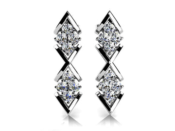 Diamonds In Diamond Earrings Diamond  with 0.80 ct.(finished) 2.5mm