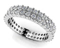 Dazzling Double Row Eternity Band Diamond  with 1.50 ct.(finished) 1.75mm