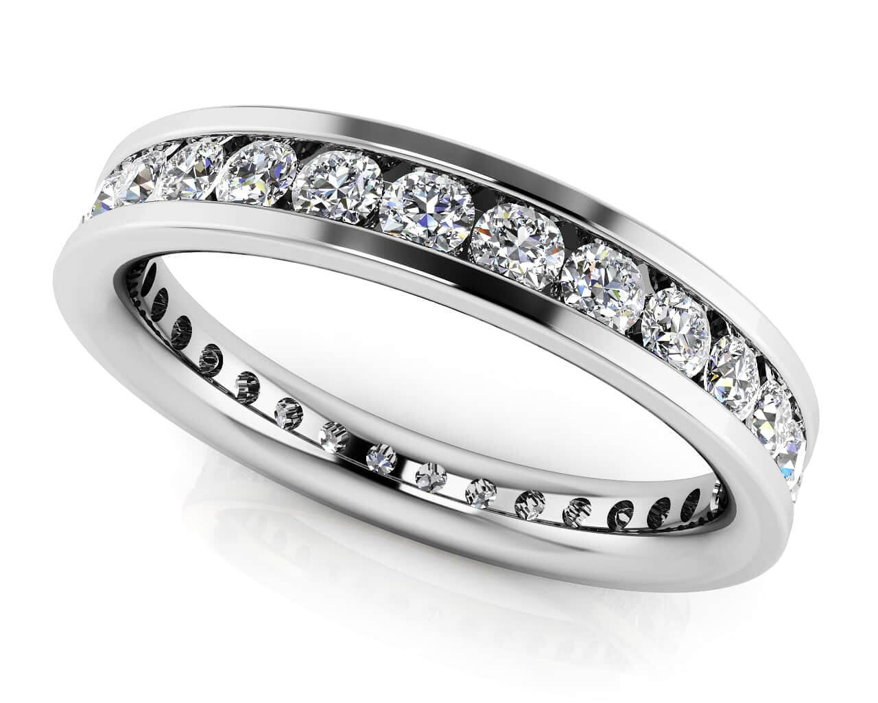 Devoted Channel Set Diamond Eternity Ring Diamond  with 0.99 ct.(finished) 2mm