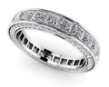 Breathtaking Princess And Round Eternity Ring Diamond  with 1.74 ct.(finished) 1mm, 1.75mm