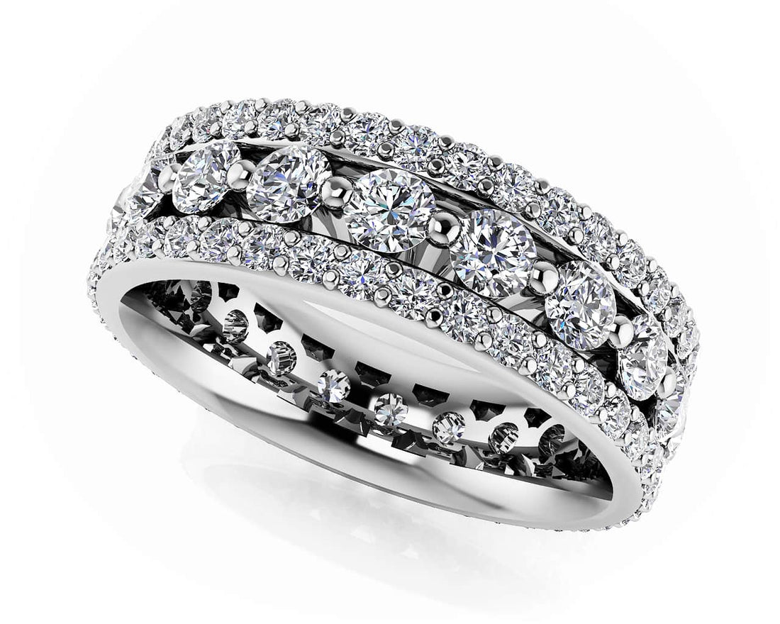 Moonlight Gala Womens Eternity Ring Diamond  with 2.29 ct.(finished) 1.4mm, 2.5mm