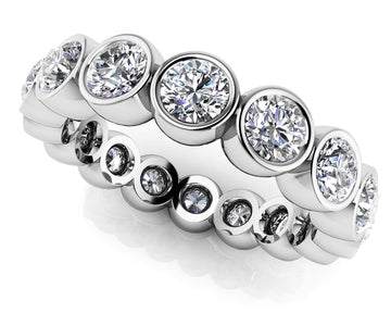 Bezel Set Diamond Eternity Band In Diamond  with 1.79 ct.(finished) 3mm