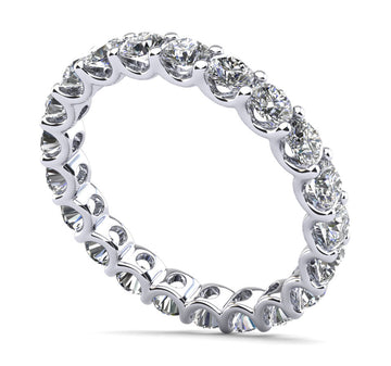 Brilliant U Shape Diamond Eternity Ring Diamond  with 2.21 ct.(finished) 3mm