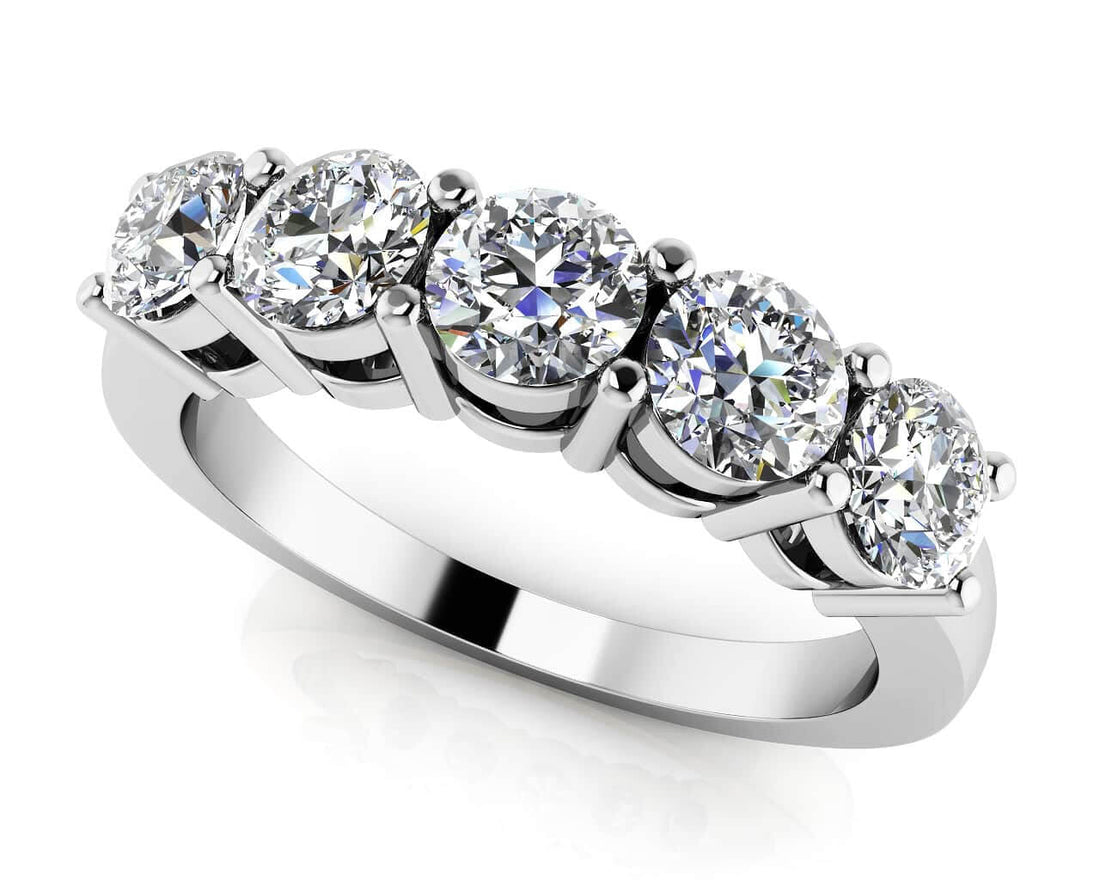 Five Across Diamond Band Lab-Grown Diamond  with 0.53 ct.(finished) 3mm