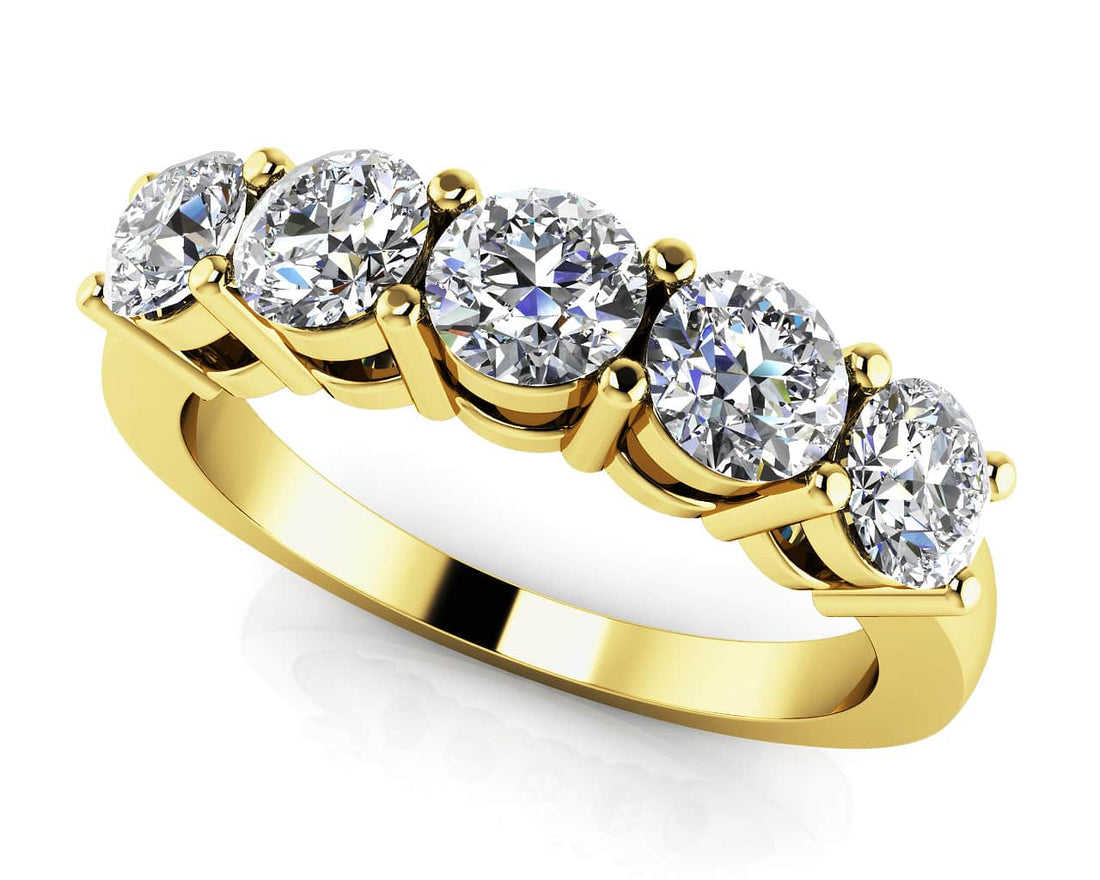 Five Across Diamond Band Lab-Grown Diamond  with 0.53 ct.(finished) 3mm