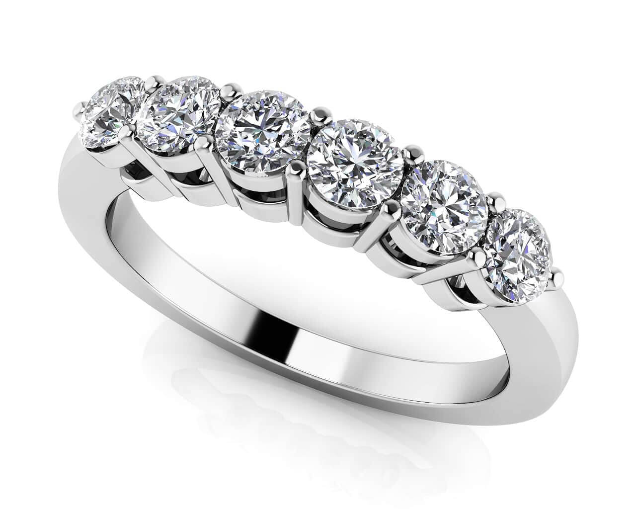 Six Across Diamond Band Diamond  with 0.63 ct.(finished) 3mm