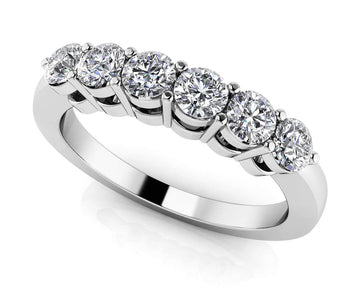 Six Across Diamond Band Diamond  with 0.63 ct.(finished) 3mm