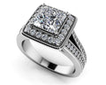 Royal Princess Cut Diamond Engagement Ring Lab-Grown Diamond  with 1.42 ct. (1.00 ct. center diamond)