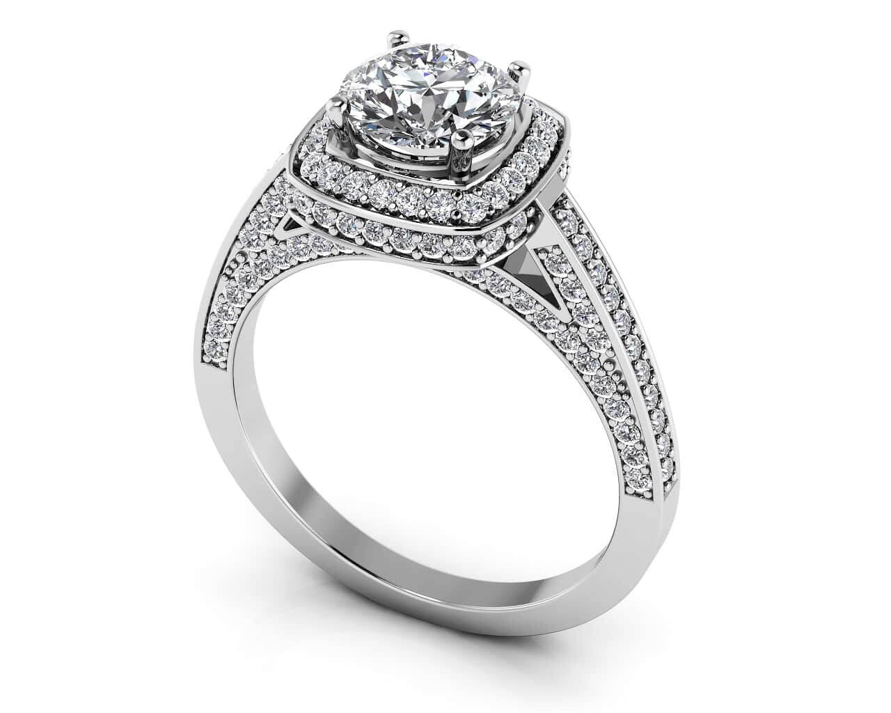 Luminous Diamond Engagement Ring Lab-Grown Diamond  with 2.26 ct. (1.50 ct. center diamond)