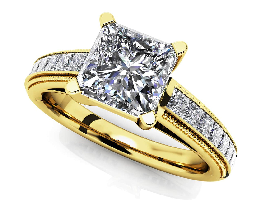 Princess Bride Engagement Ring Lab-Grown Diamond  with 1.42 ct. (1.00 ct. center diamond)