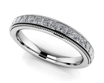 Princess Bride Milgrain Anniversary Band Diamond  with 1.50 ct.(finished) 2.75mm