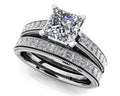 Princess Bride Bridal Set Lab-Grown Diamond  with 2.88 ct. (2.00 ct. center diamond)