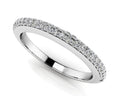 Two Rows Of Diamonds Anniversary Ring Diamond  with 0.27 ct.(finished) 1.0mm