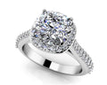 Love Story Cushion Cut Engagement Ring Diamond  with 1.58 ct. (1.00 ct. center diamond)