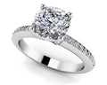 Lovely Cushion Cut Engagement Ring Diamond  with 1.71 ct. (1.50 ct. center diamond)