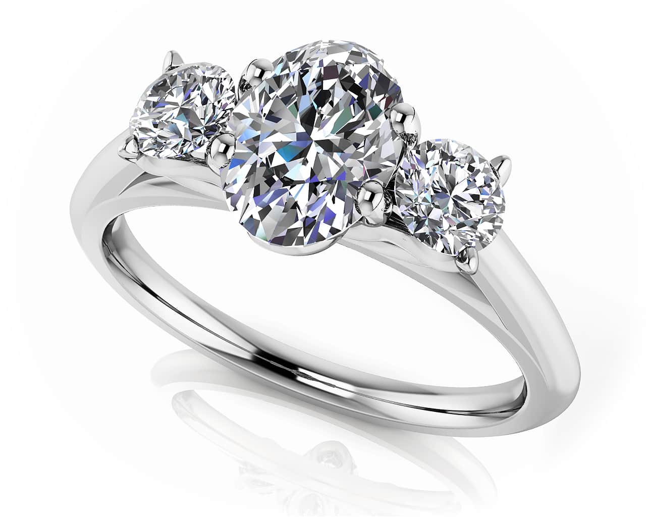 Enduring Love Engagement Ring Diamond  with 2.10 ct. (1.60 ct. center diamond)