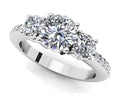 Supreme Diamond Three Stone Engagement Ring Diamond  with 2.48 ct. (1.50 ct. center diamond)
