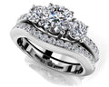 Romantic Dreams Three Stone Bridal Set Diamond  with 2.73 ct. (1.50 ct. center diamond)