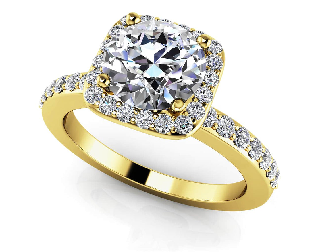 New Love Engagement Ring Diamond  with 0.82 ct. (0.50 ct. center diamond)