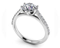 Modern Round Diamond Engagement Ring Lab-Grown Diamond  with 1.68 ct. (1.50 ct. center diamond)